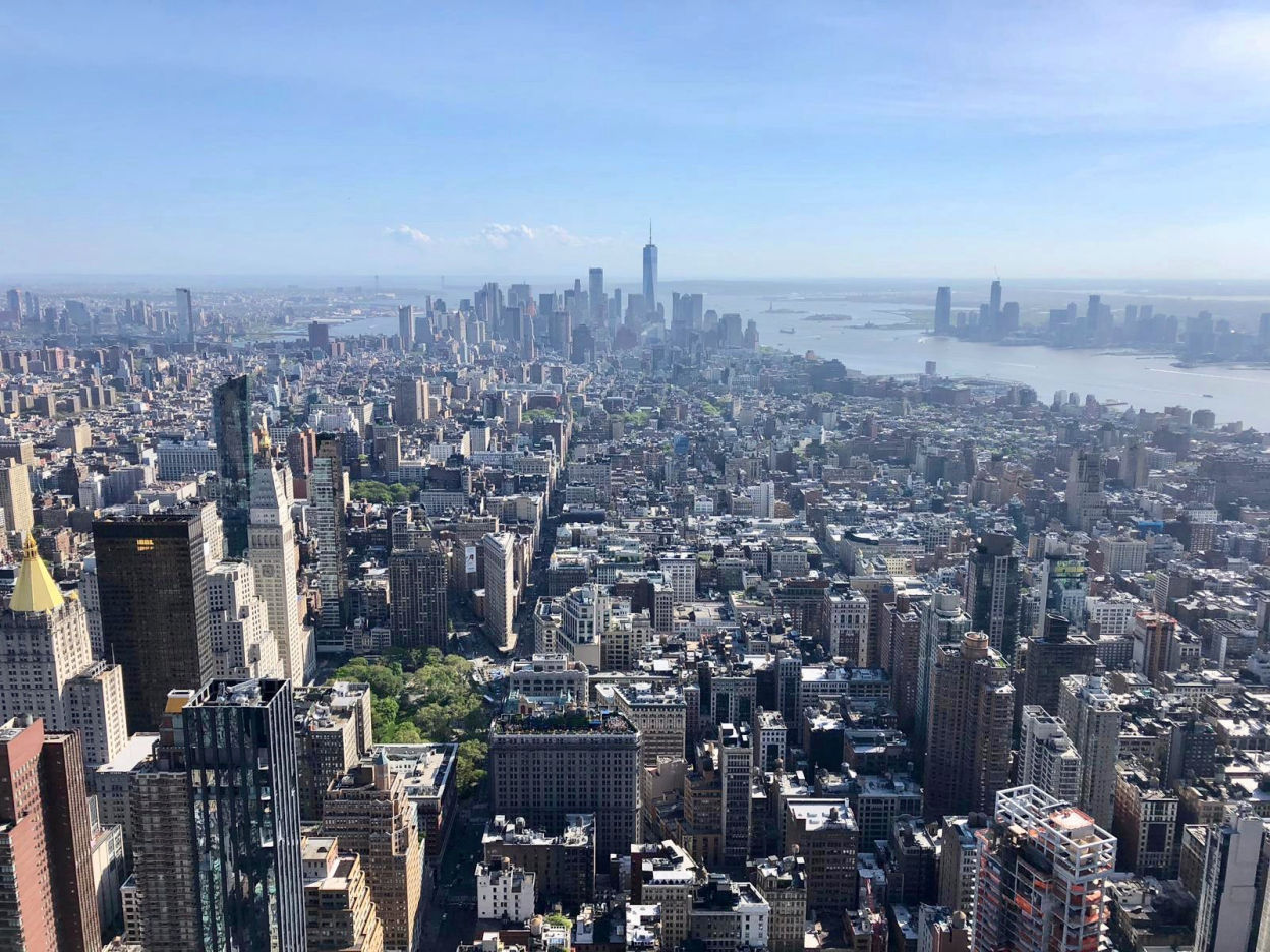La vue panoramique depuis l'Empire State Building (ESB)