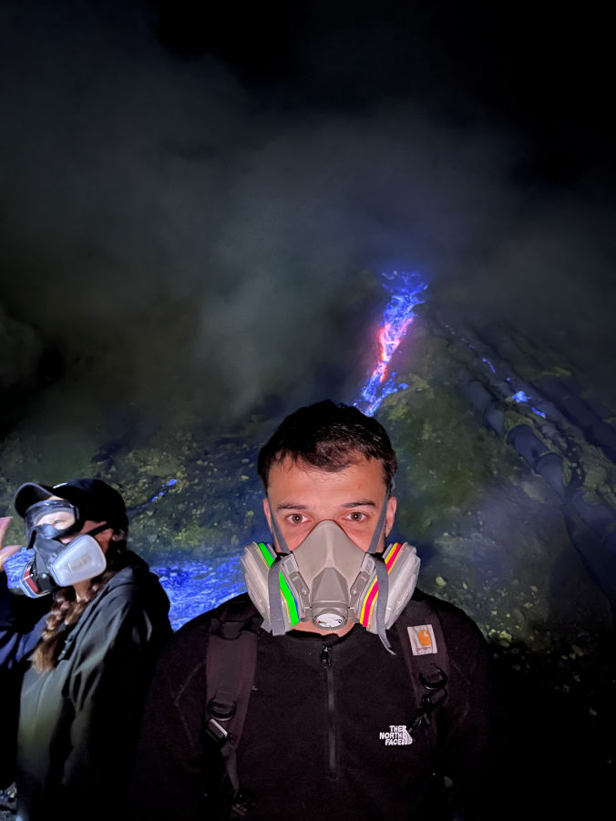 Ijen blue fire blue flames