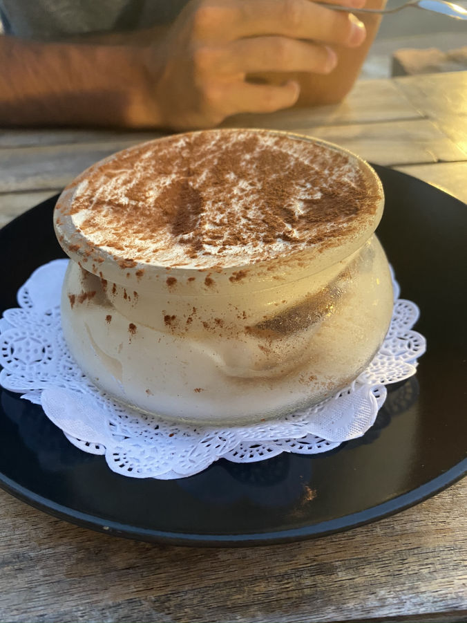 Le tiramisu aux chateignes au restaurant Casa Corsa à Porto-Vecchio
