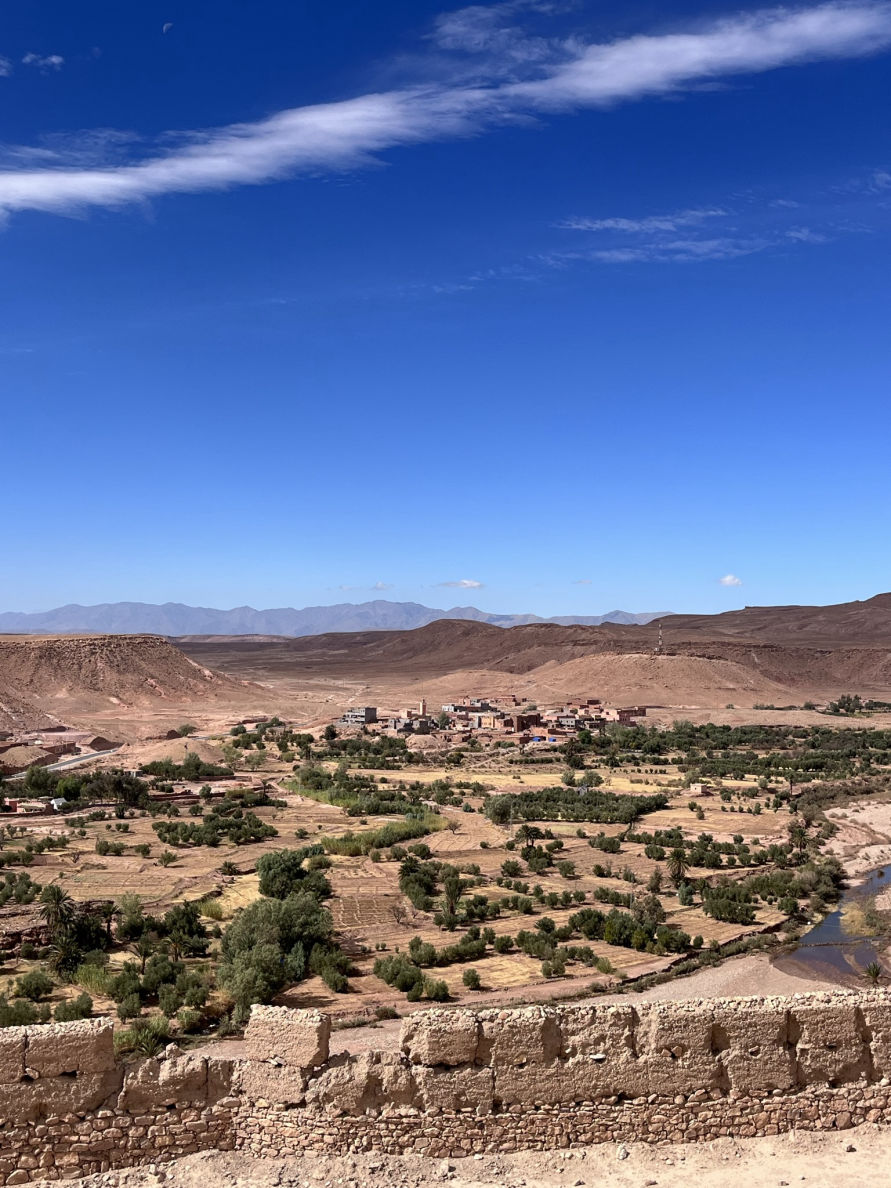 Les point de vue sur l'Atlas depuis Aït Ben Haddou