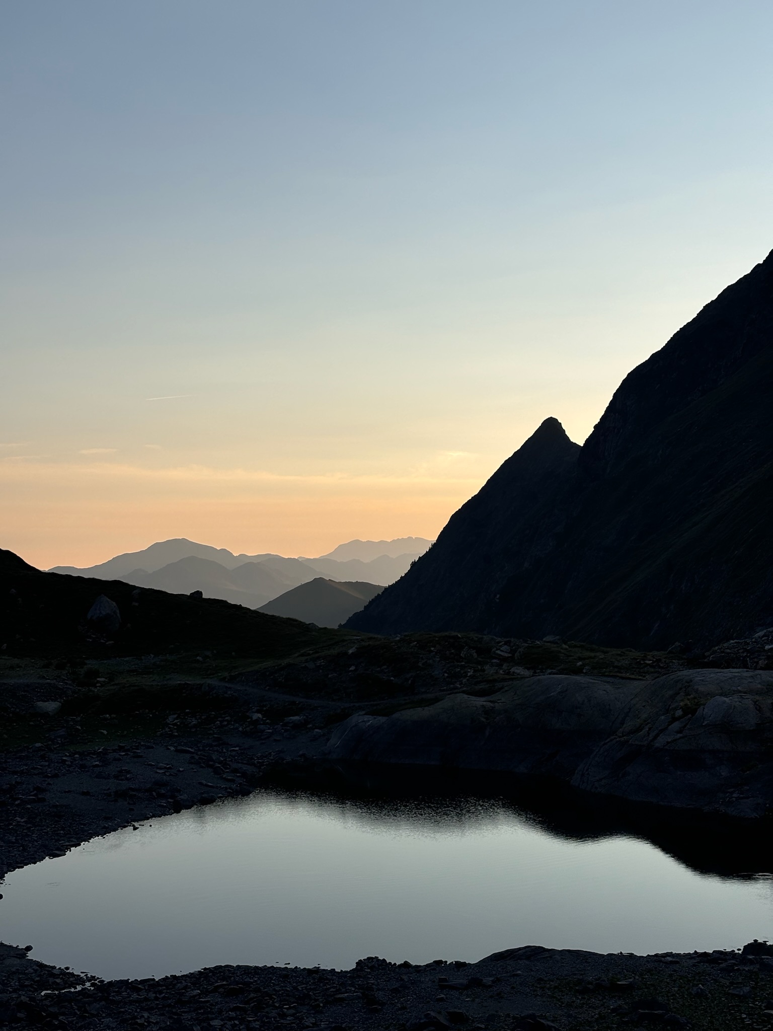 Le réveil après un bivouac aux lacs de Vénasque