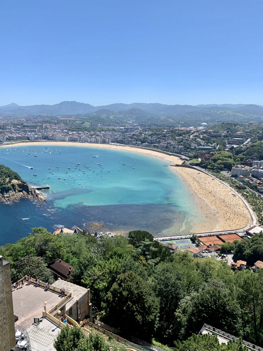 La vue depuis le Monte Igueldo à San Sebastián