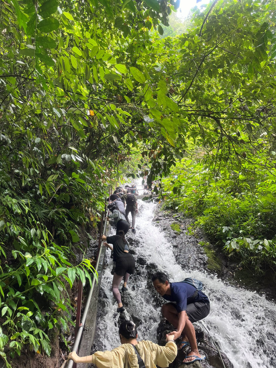 L'accès aux cascades Tumpak Sewu