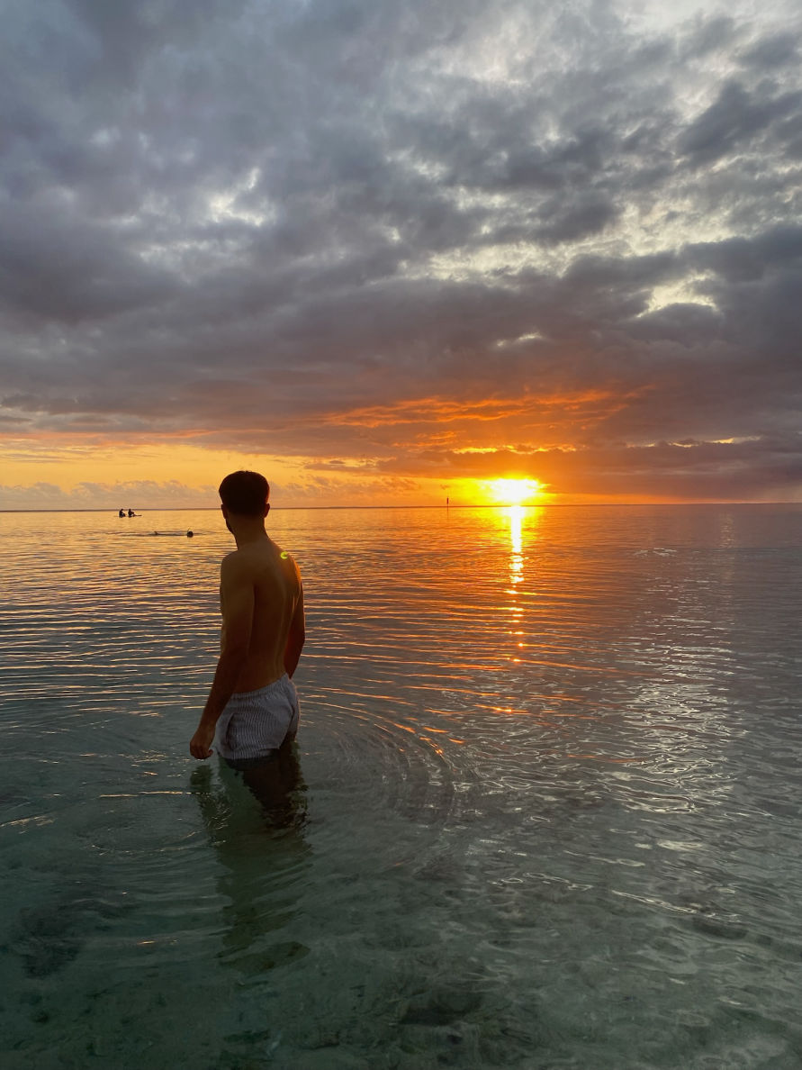 Coucher de soleil à la plage du Trou d’Eau