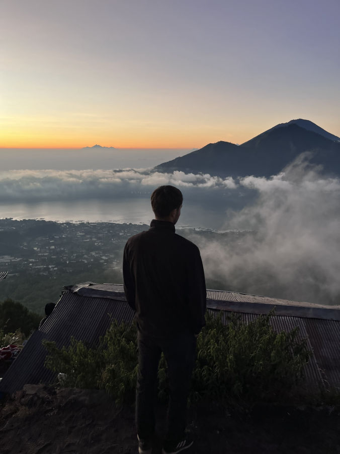 Le volcan Batur en Indonésie