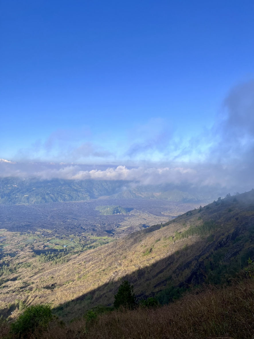 La vue depuis la randonnée au volcan Batur