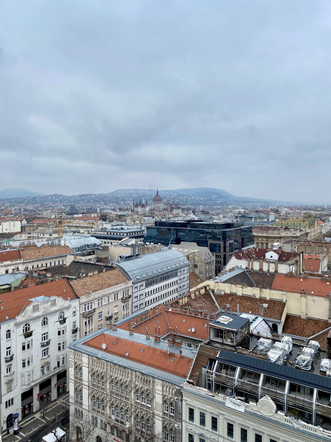 La vue depuis la coupole de la Basilique Saint-Étienne de Pest