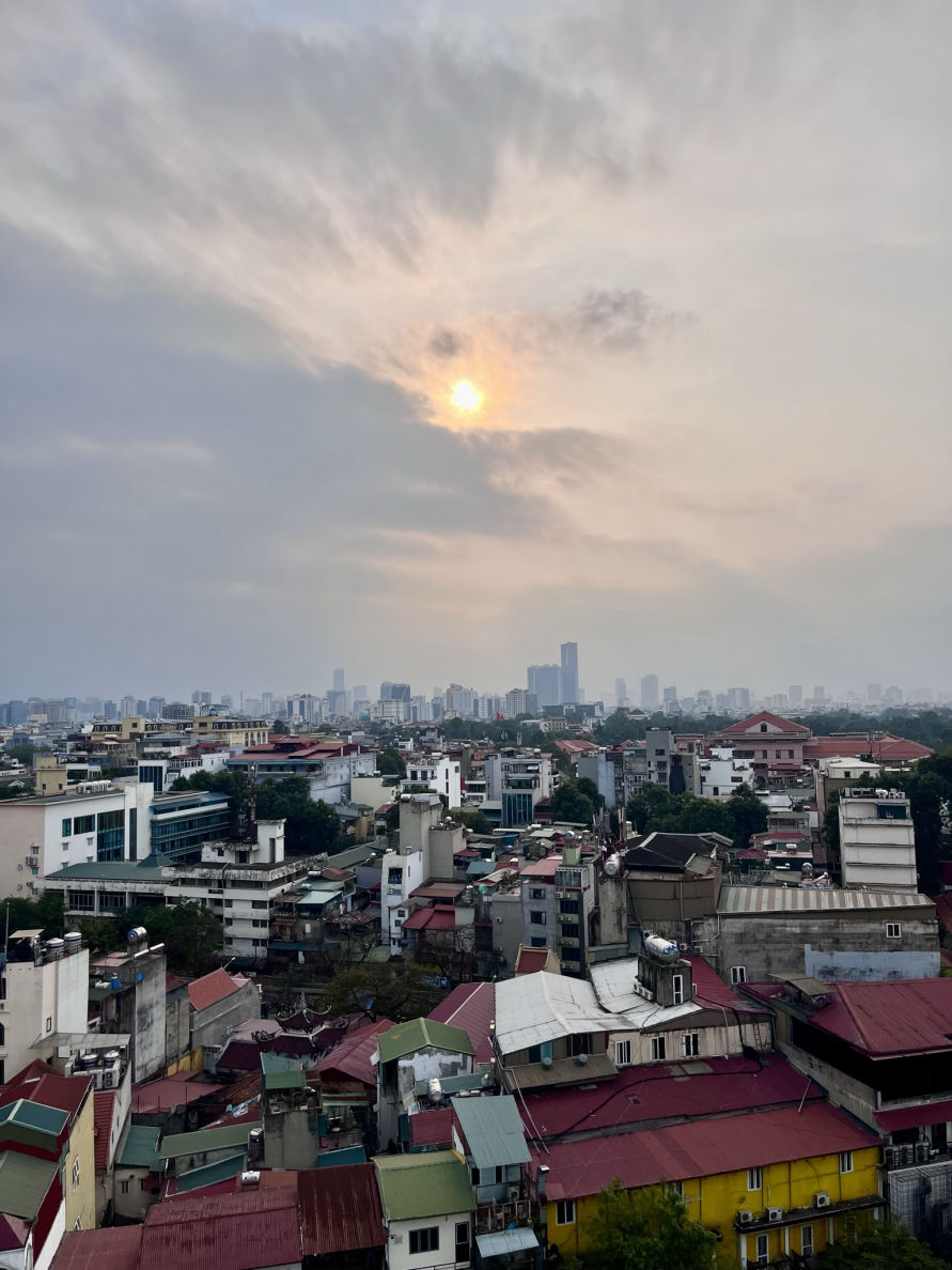 Le coucher de soleil depuis l'Ignite Sky bar