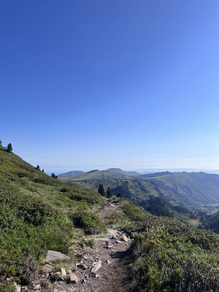 Descente vers la fin de la randonnée