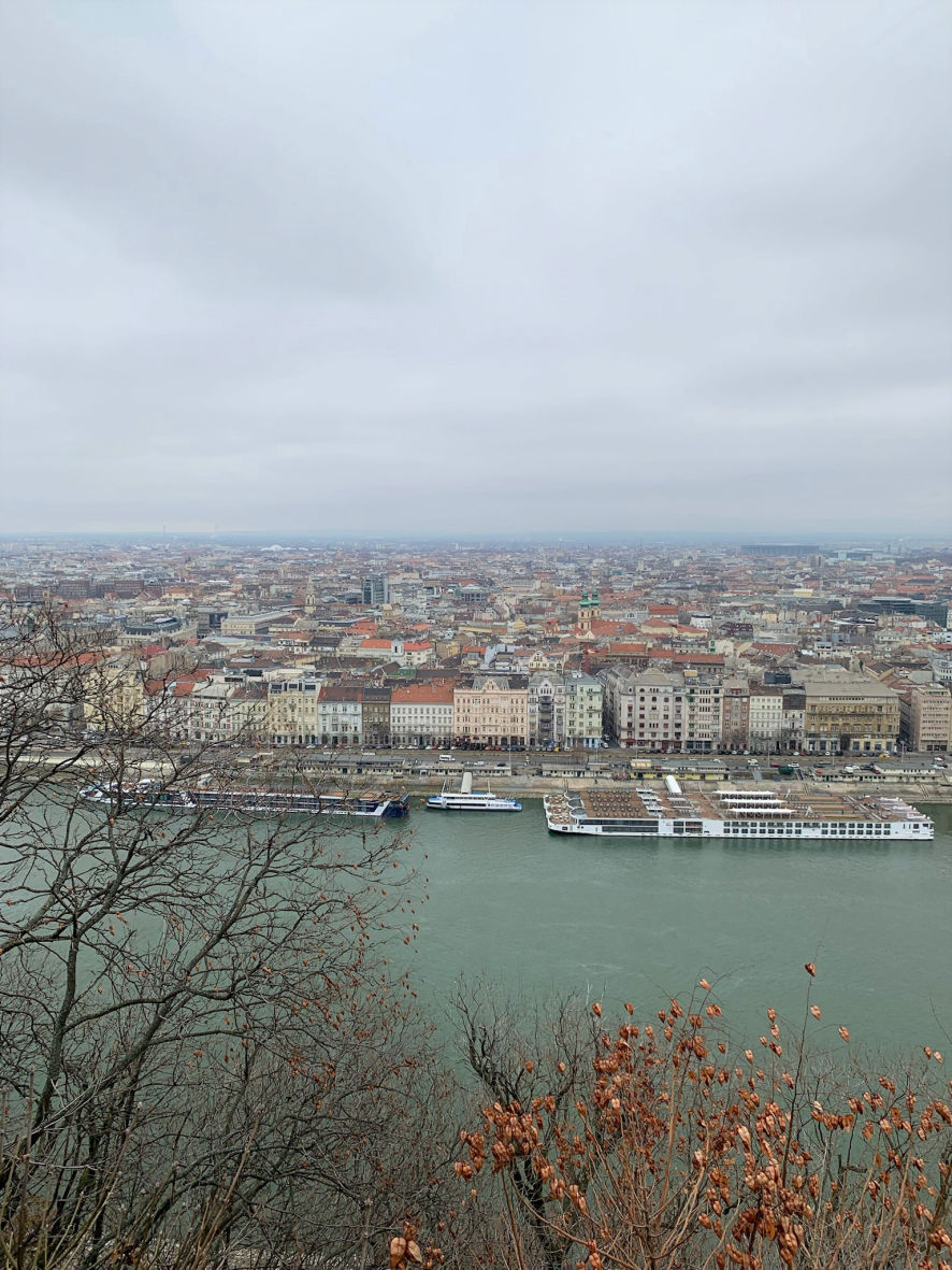 La vue depuis le Le Mont Gellert