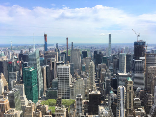La vue panoramique depuis l'Empire State Building (ESB)
