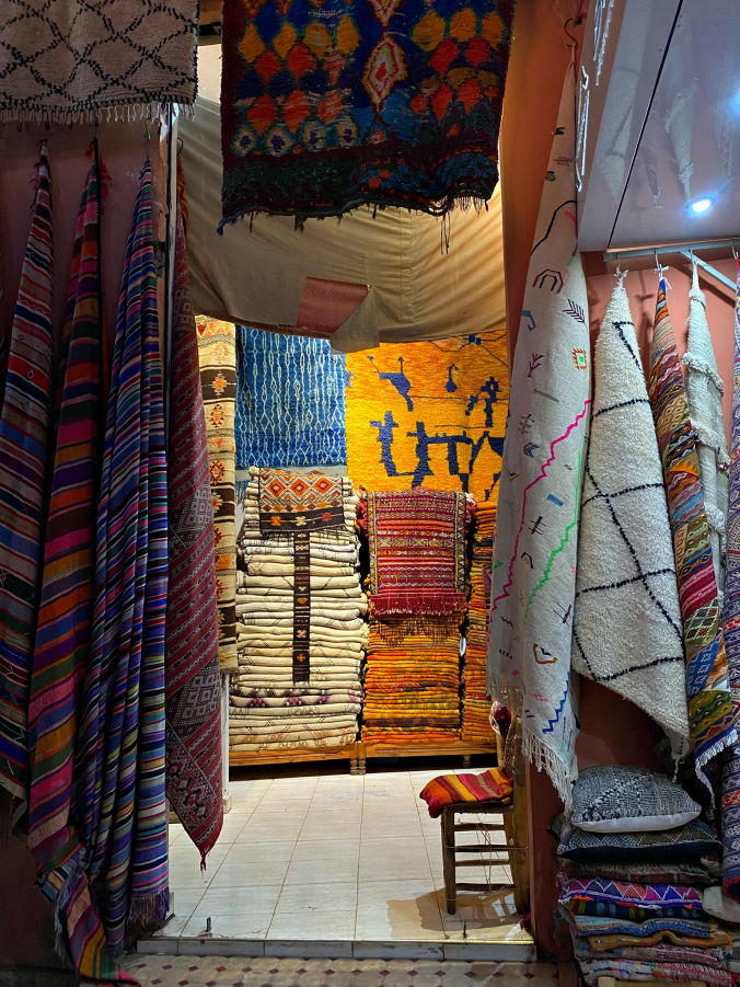 Les marchands de tapis à Marrakech