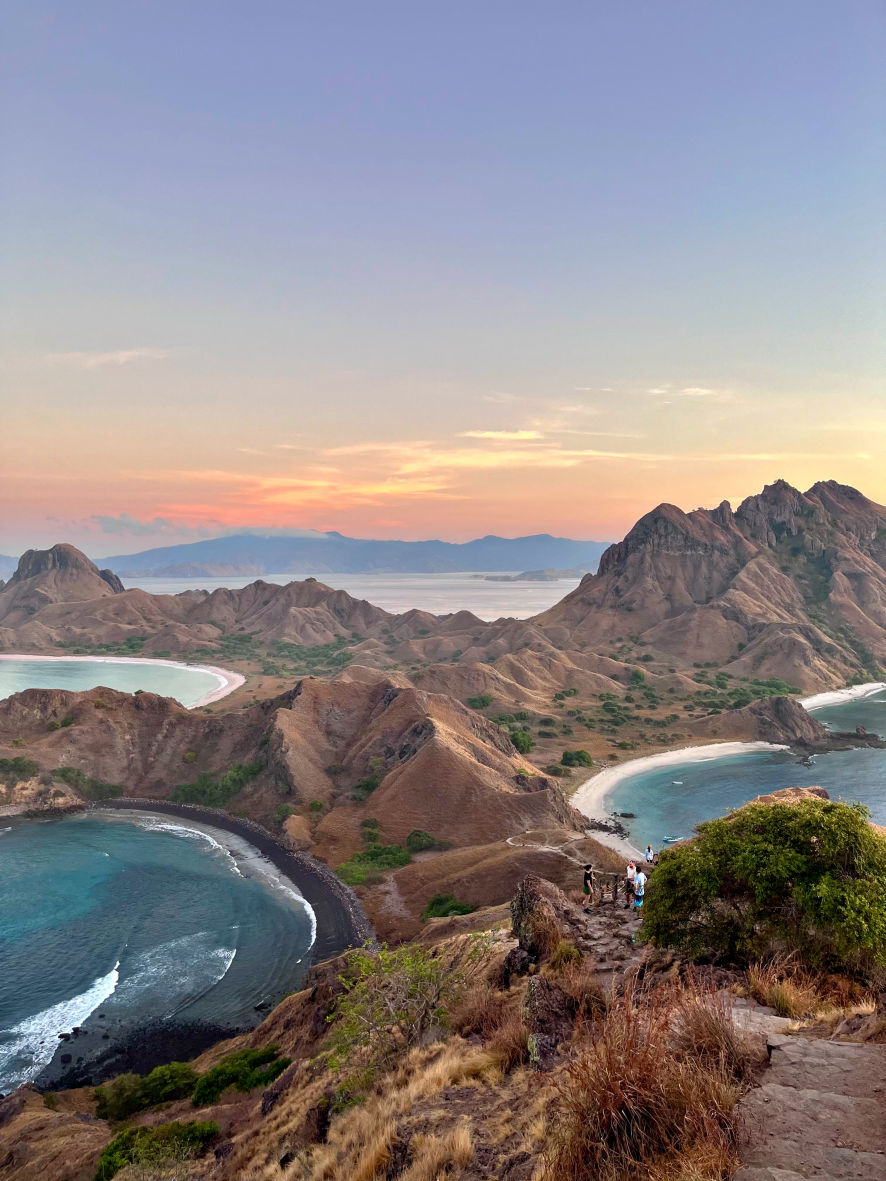La vue sur les trois plages de Padar